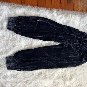 Anthropologie crushed velvet blue Buddha pants xs